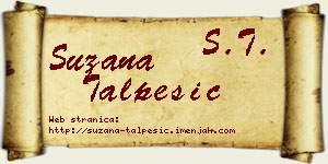 Suzana Talpešić vizit kartica